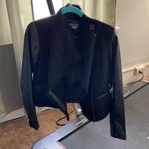 Vince. Lamb leather and wool jacket